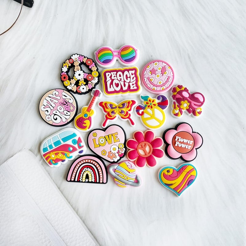 BULKITEM 25 Pcs Gamer, Summer, Nurse, Pink, Hunting, Black,USA american flag crocs,Shoe Charms, Cute Shoe Accessories Gifts Charms for Teens Kids Adults - Image 4